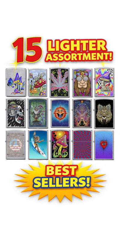 Wholesale Lot of 15 Assorted Zippo Lighters