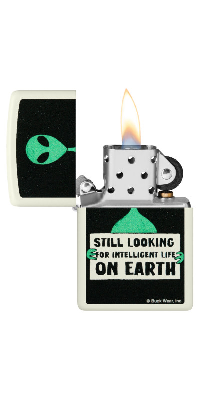 Zippo Glow-in-the-Dark Alien Sign