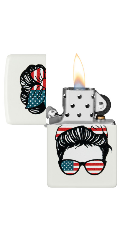 American Patriotic Woman Zippo