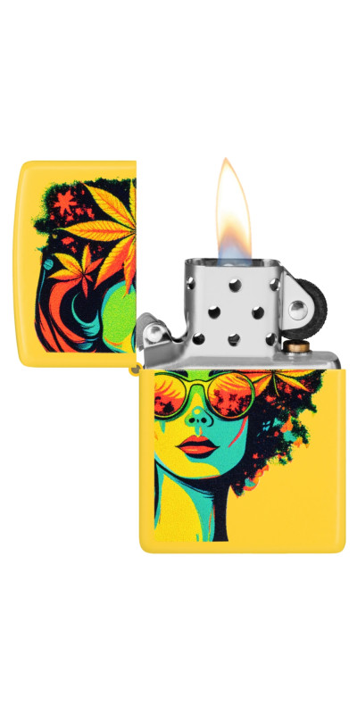 Beach Leaf Lady Zippo