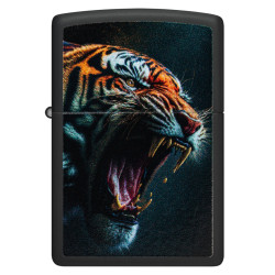 Black Matte Fierce Tiger Zippo Black Matte Fierce Tiger Zippo