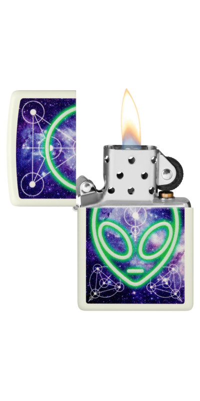 Zippo Glow-in-the-Dark Alien Design