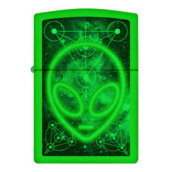 Zippo Glow-in-the-Dark Alien Design