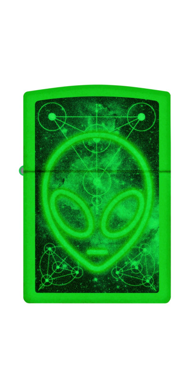 Zippo Glow-in-the-Dark Alien Design