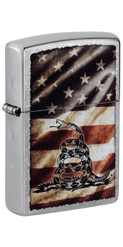 Don't Tread On Me Street Chrome Zippo