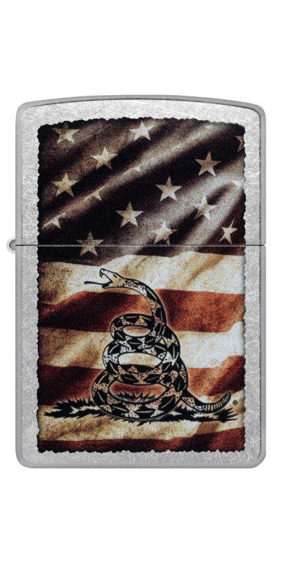 Don't Tread On Me Street Chrome Zippo