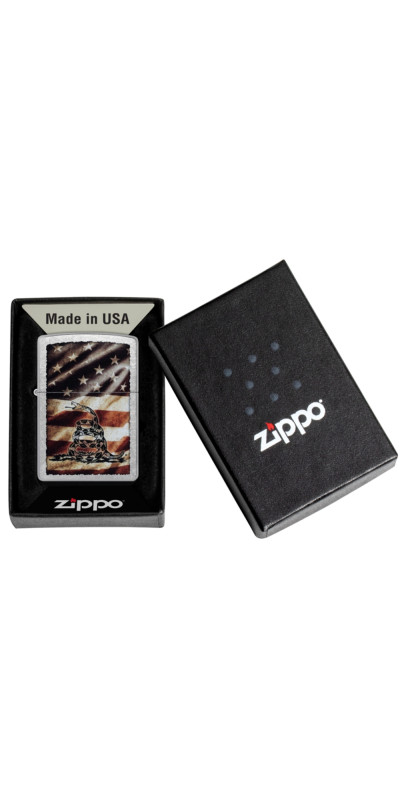 Don't Tread On Me Street Chrome Zippo
