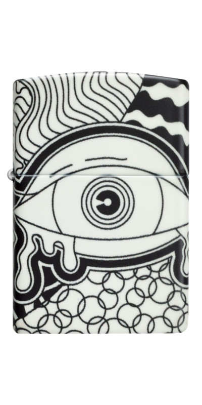 Zippo Glow in the Dark Op Art Eye Design Wrap