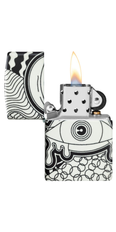 Zippo Glow in the Dark Op Art Eye Design Wrap