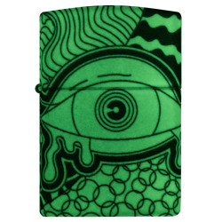 Zippo Glow in the Dark Op Art Eye Design Wrap