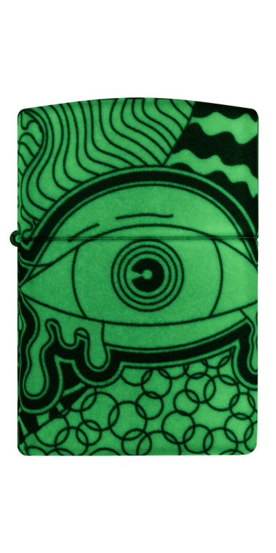 Zippo Glow in the Dark Op Art Eye Design Wrap