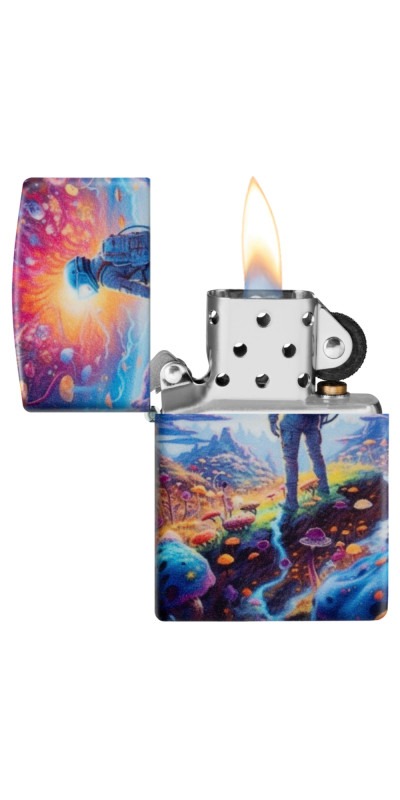 Zippo Space Mushroom Forest Design