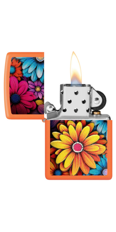 Zippo Flowers Textured Print