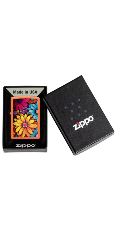 Zippo Flowers Textured Print