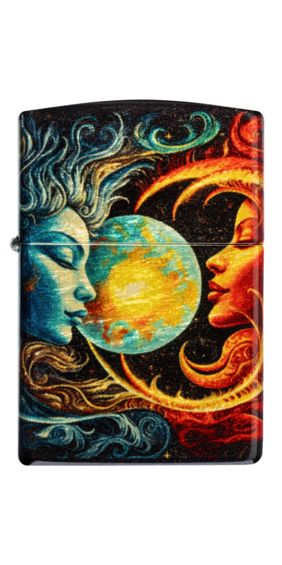 Zippo Spiritual Sun and Moon Design
