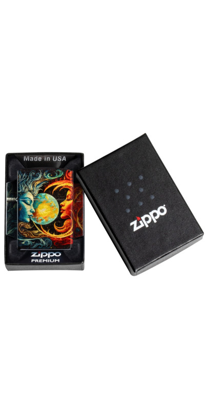 Zippo Spiritual Sun and Moon Design