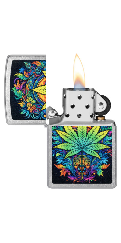 Colorful Leaf Design Zippo