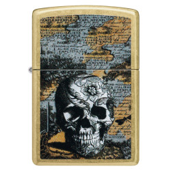Zippo Floral Skull Design