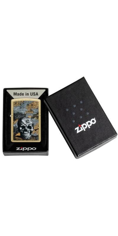 Zippo Floral Skull Design