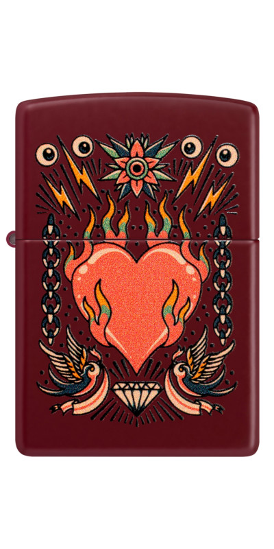 Zippo Tattoo Heart Design