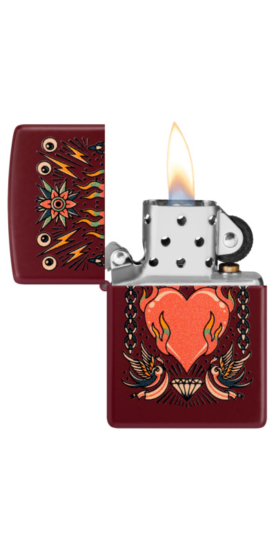 Zippo Tattoo Heart Design