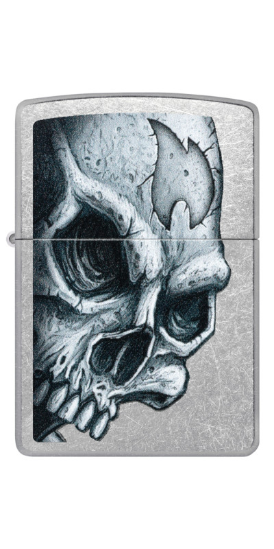 Zippo Skull and Flame Design