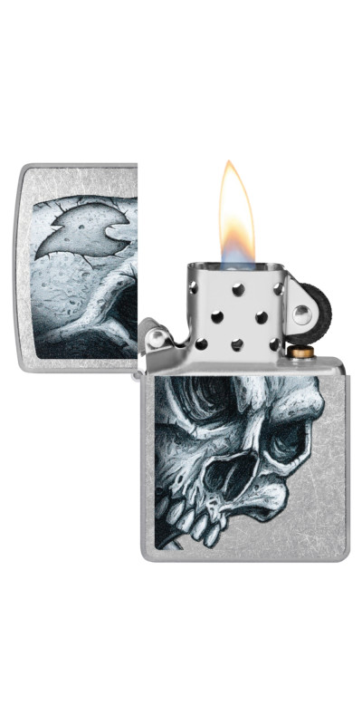 Zippo Skull and Flame Design