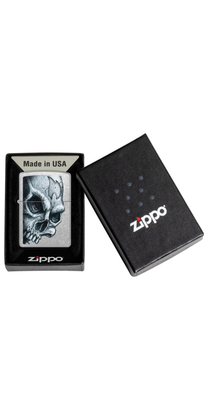 Zippo Skull and Flame Design