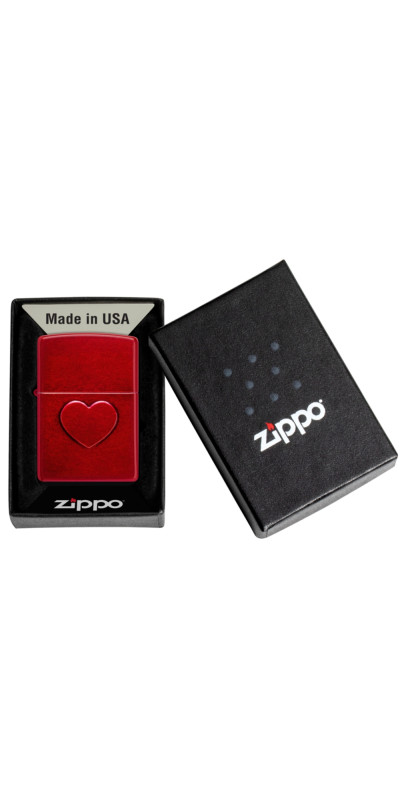 Stamped Heart Design Zippo