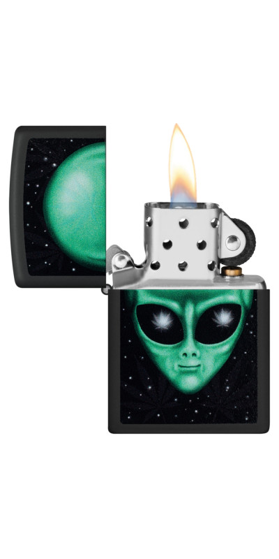 Leaf Alien Blacklight Reactive Zippo