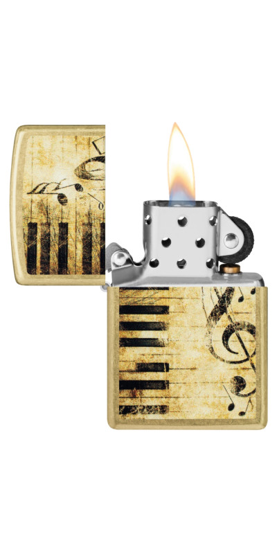 Zippo 48267 Piano and Notes Design