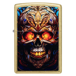 Stained Glass Skull Zippo Stained Glass Skull Zippo