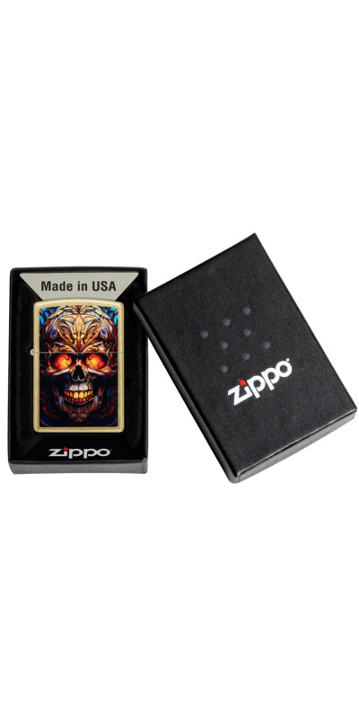 Stained Glass Skull Zippo