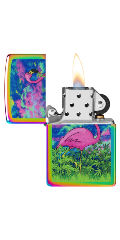 Flamingo Leaf Zippo
