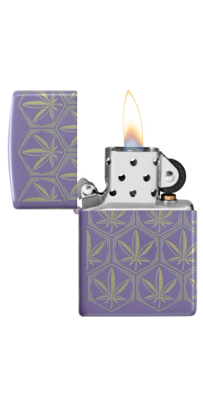 Lavender Leaf Mosaic Zippo