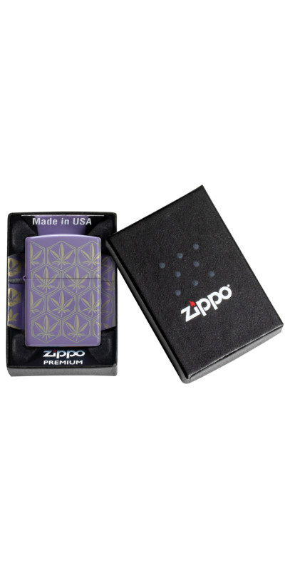 Lavender Leaf Mosaic Zippo