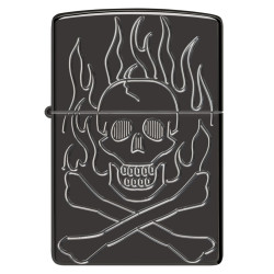 Zippo Flaming Skull Design