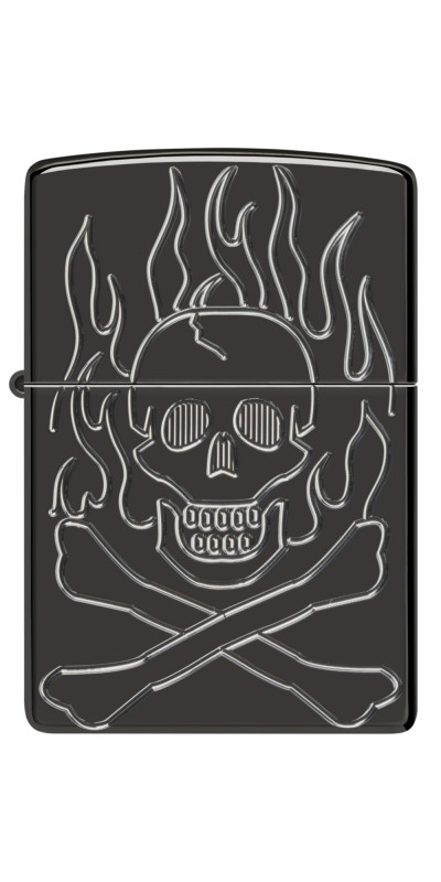 Zippo Flaming Skull Design
