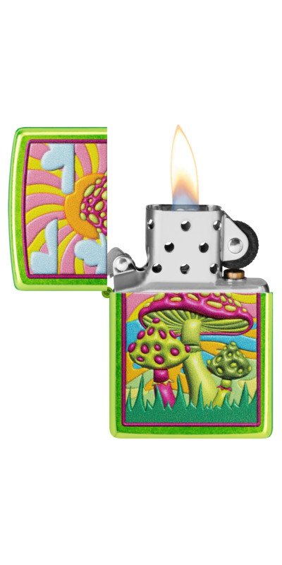 Zippo Sunset  Mushroom Design