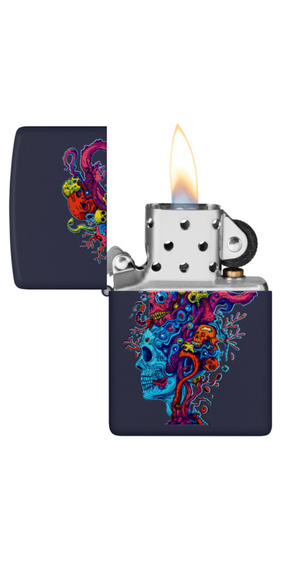 Zippo Flower Skull Design