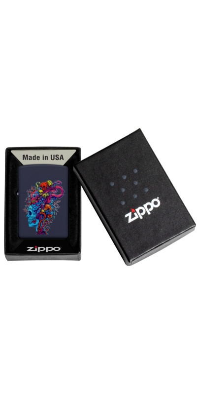 Zippo Flower Skull Design