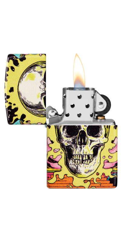 Glow In The Dark Skull Zippo Lighter
