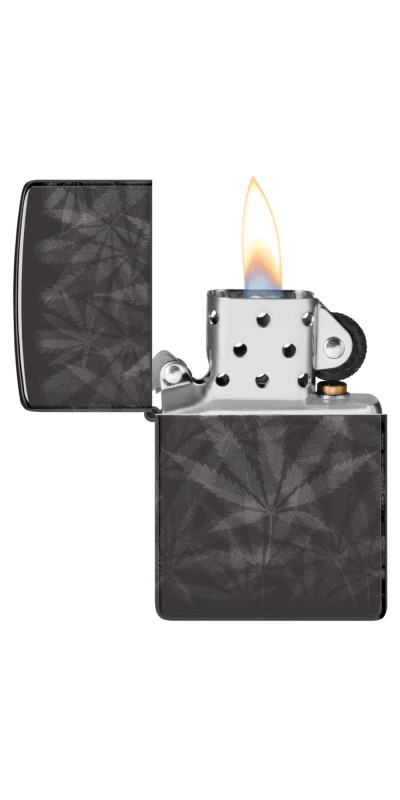 Black Leaf 360 Wrap Zippo