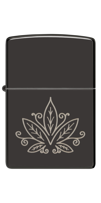 Black Lotus Leaf Zippo