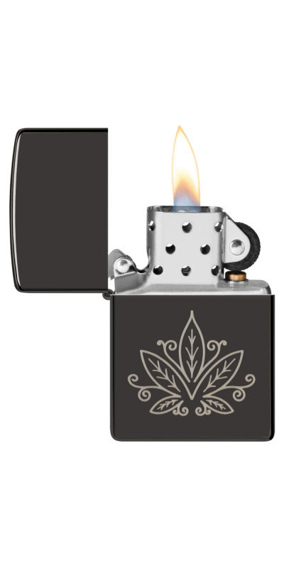 Black Lotus Leaf Zippo