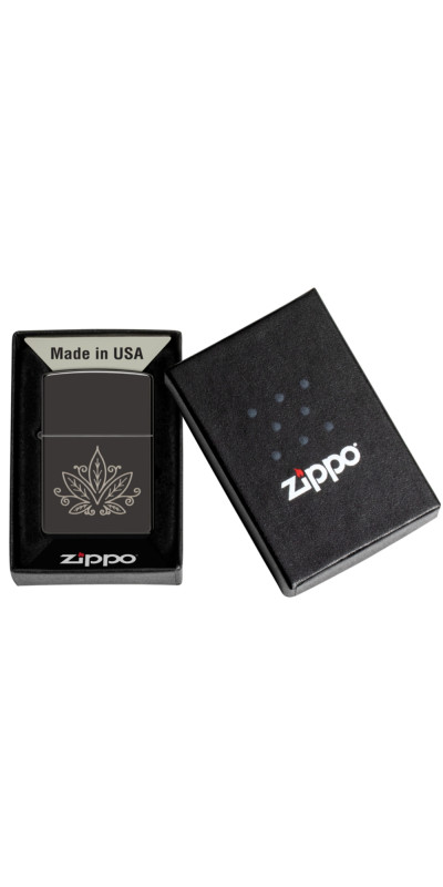 Black Lotus Leaf Zippo