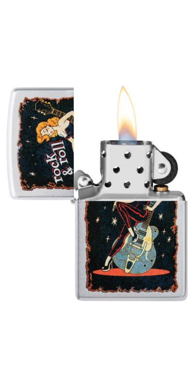 Zippo Cool Rock n Roll Chick Design
