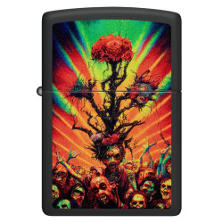 Zippo Abstract Zombie Rose Design