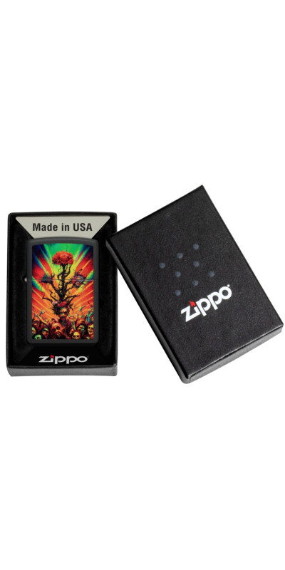 Zippo Abstract Zombie Rose Design