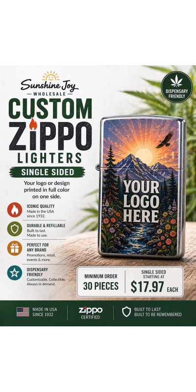 Custom Zippo Lighters Single Sided